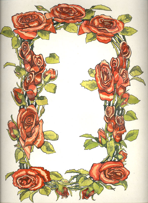 rose tat design with finished colors by REBAR!!!! all hail her powers of colortude!
