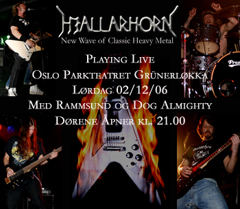 Dec 2, 2006 Oslo Parkteatret, Norway
With Rammsund & Dog Almighty
Doors open 21:00
www.parkteatret.no