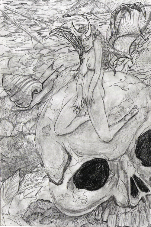 Another penciled sketch awaiting color.