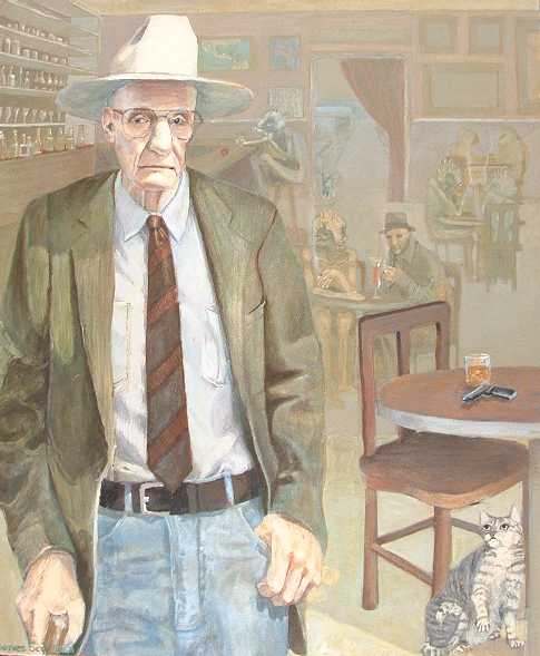 Portrait of the author of popular light-hearted favorites such as Naked Lunch.